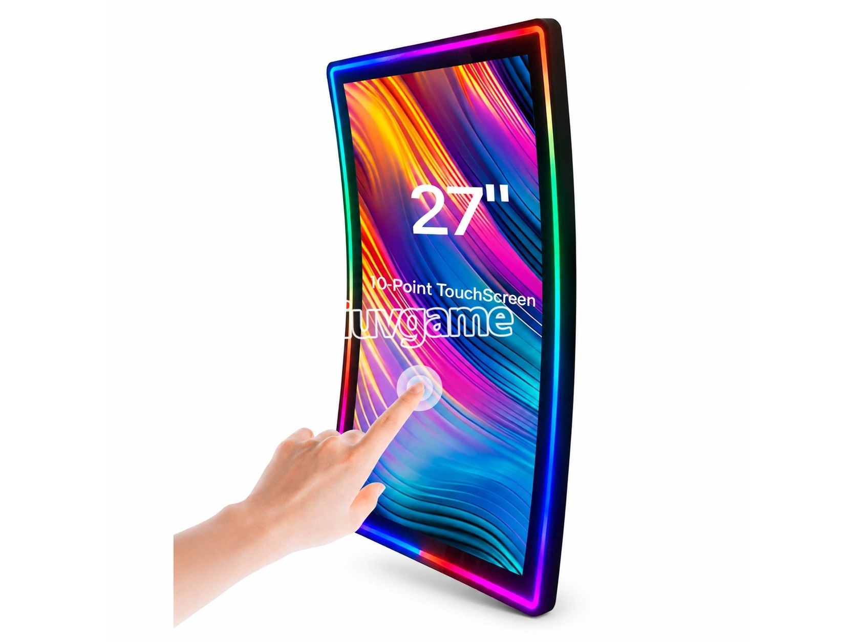 27″ LED Lighted Curved Touch Display – 1