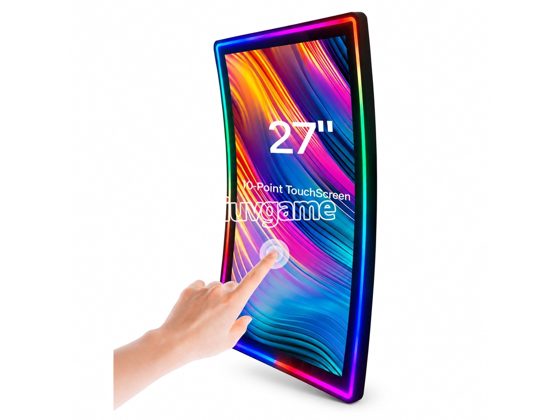 27″ LED Lighted Curved Touch Display – 1